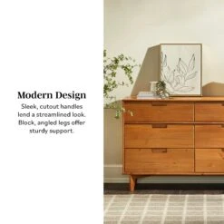 Walker Edison Sloane Mid Century Modern Solid Wood Dresser -Walker Edison 117255WEImages Bedroom BR6DSLDR Design