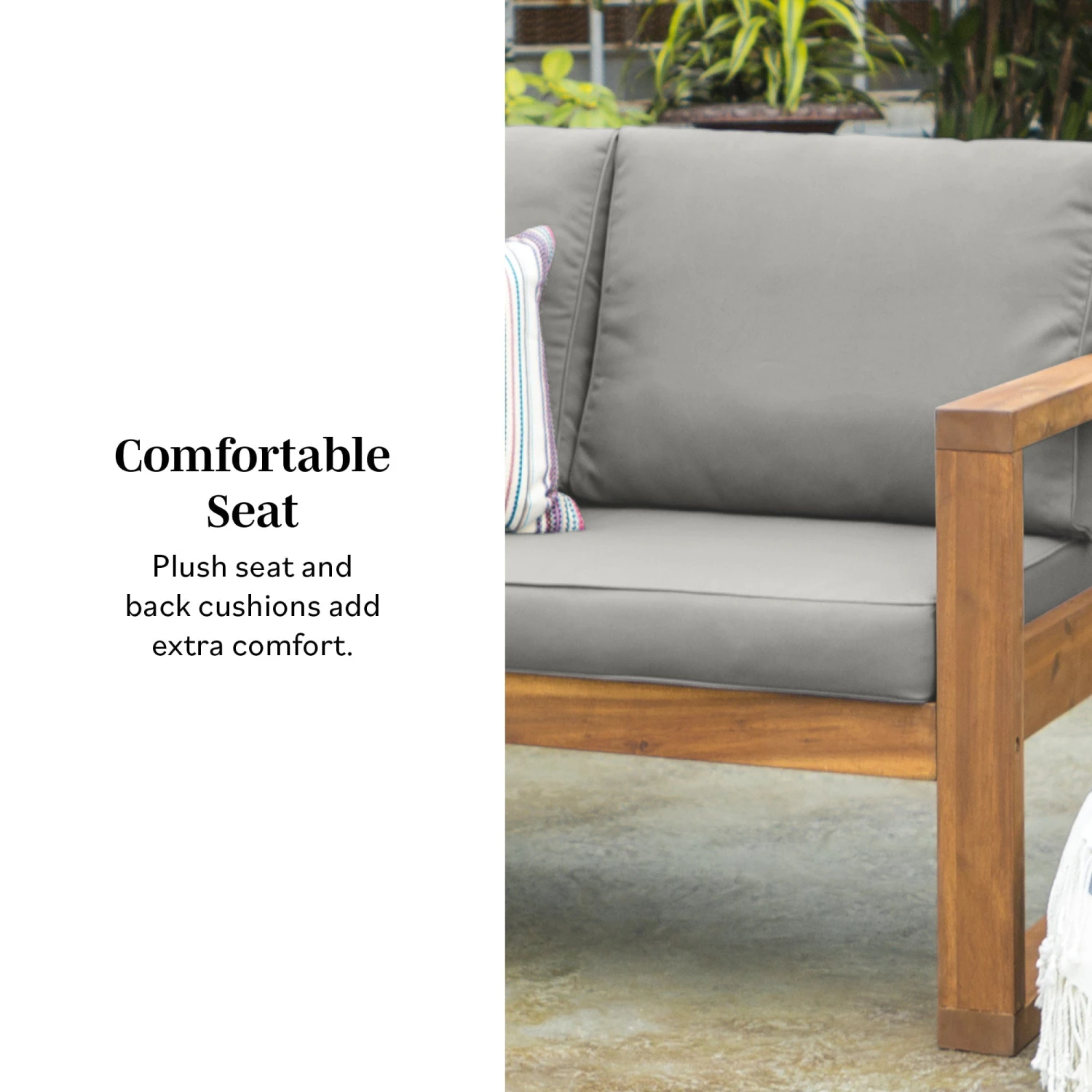 Walker Edison Hudson Outdoor Loveseat 4 Walker Edison Hudson Outdoor Loveseat - Image 4