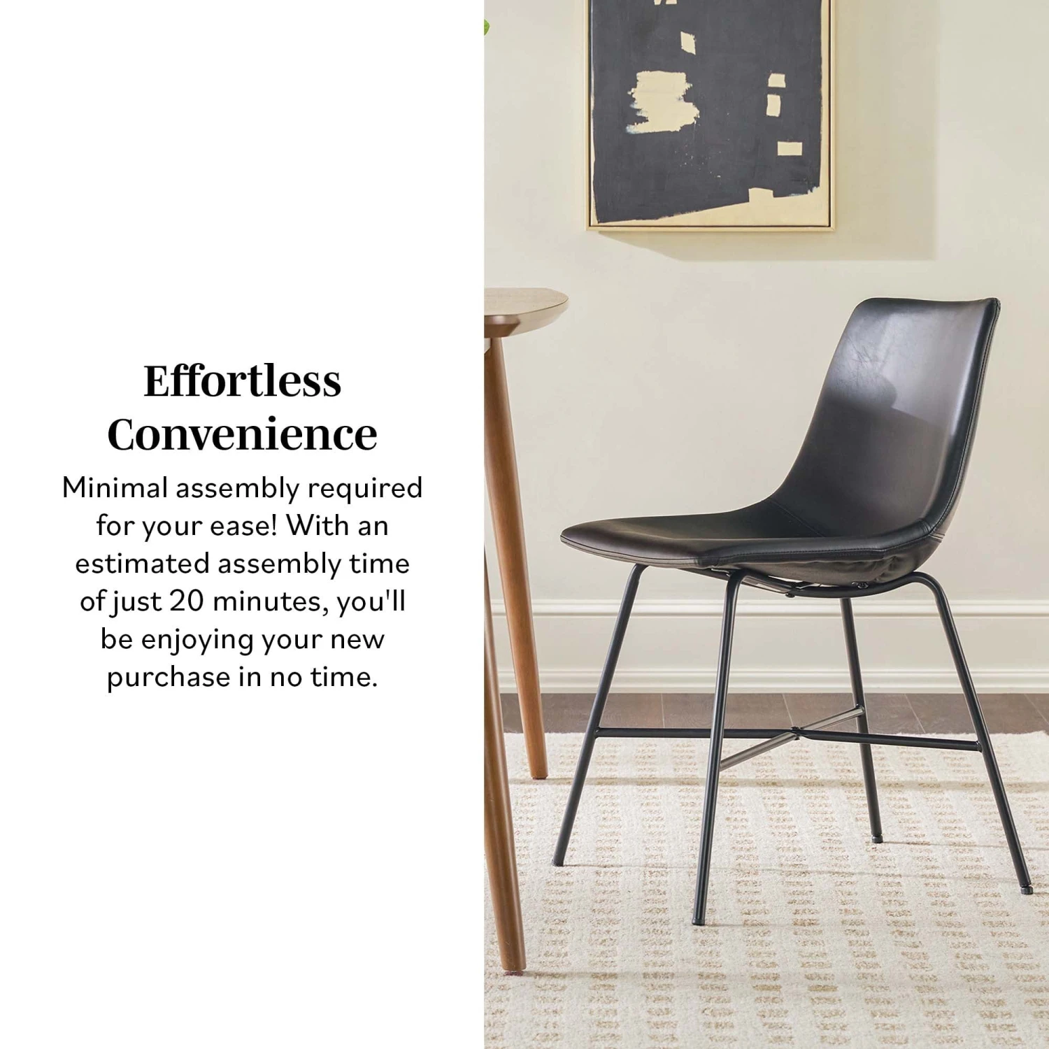 Walker Edison Xuma Modern Upholstered Seating Collection (Dining Chair Or Counter Stool), Set Of 2 2 Walker Edison Xuma Modern Upholstered Seating Collection (Dining Chair Or Counter Stool), Set Of 2 - Image 2