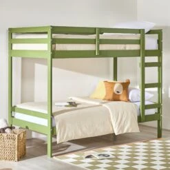 Walker Edison Simple Solid Wood Twin Over Twin Bunk Bed -Walker Edison 7d98e616b4aa01c7063fdcf84c7a87cec8a1be8f