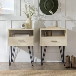 Walker Edison Croft Nightstand / Side Table, Set Of 2