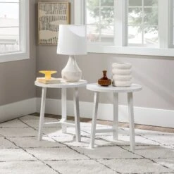 Walker Edison 30" Emerson Side Table, Set Of 2