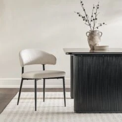 Walker Edison Alexis Modern Curved Back Upholstered Dining Chair, Set Of 2 -Walker Edison ALSD1EIV ALL US ALT 01