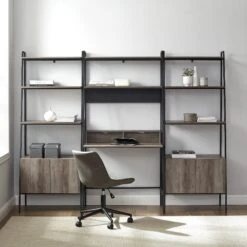 Featured Products 7 Walker Edison Arlo 3 Piece Ladder Desk And Storage Bookshelf