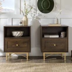Walker Edison Gwen Nightstand, Set Of 2