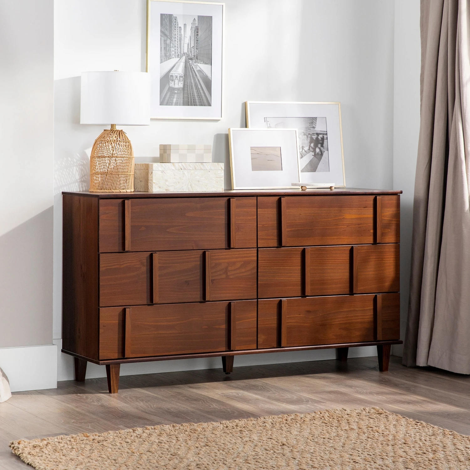 Walker Edison Bronx Modern Solid Wood Dresser 2 Walker Edison Bronx Modern Solid Wood Dresser - Image 2