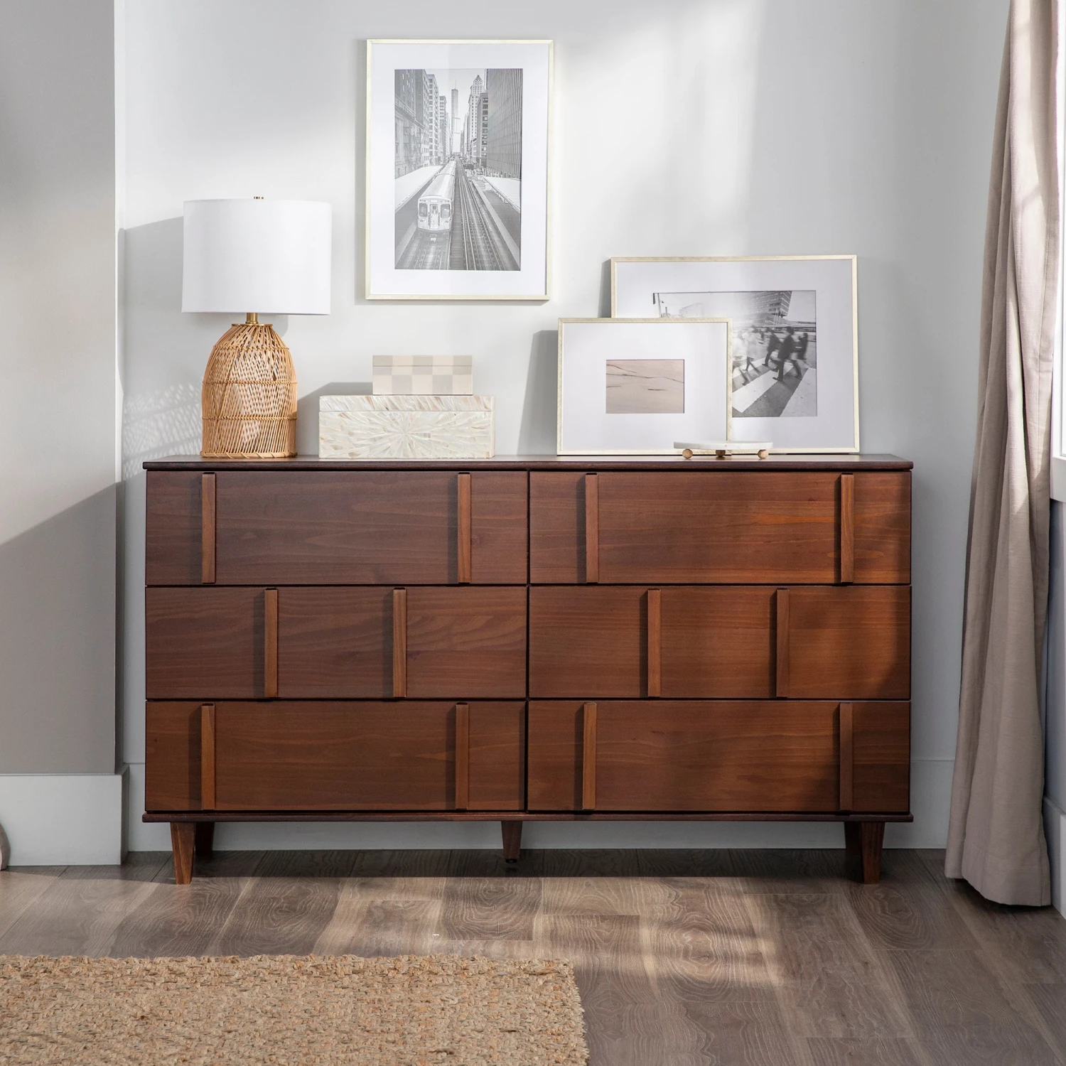 Walker Edison Bronx Modern Solid Wood Dresser 1 Walker Edison Bronx Modern Solid Wood Dresser