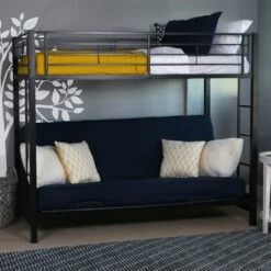 Walker Edison Sunrise Twin Over Futon Bunk Bed