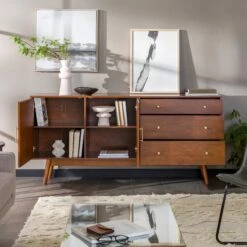 Walker Edison 70'' Mid-Century Modern Console -Walker Edison BU70MCM3DWT US Shopify ALT 04