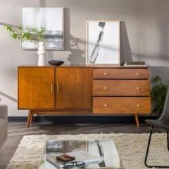 Walker Edison 70'' Mid-Century Modern Console -Walker Edison BU70MCM3DWT US Shopify ALT 06