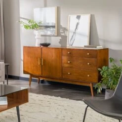 Walker Edison 70'' Mid-Century Modern Console -Walker Edison BU70MCM3DWT US Shopify LS 01