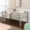 Walker Edison Jr. Twin Solid Wood Low Loft Bed