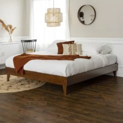 Walker Edison Solid Wood Platform King Bed