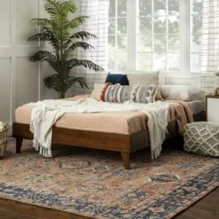 Walker Edison Solid Wood Platform Queen Bed