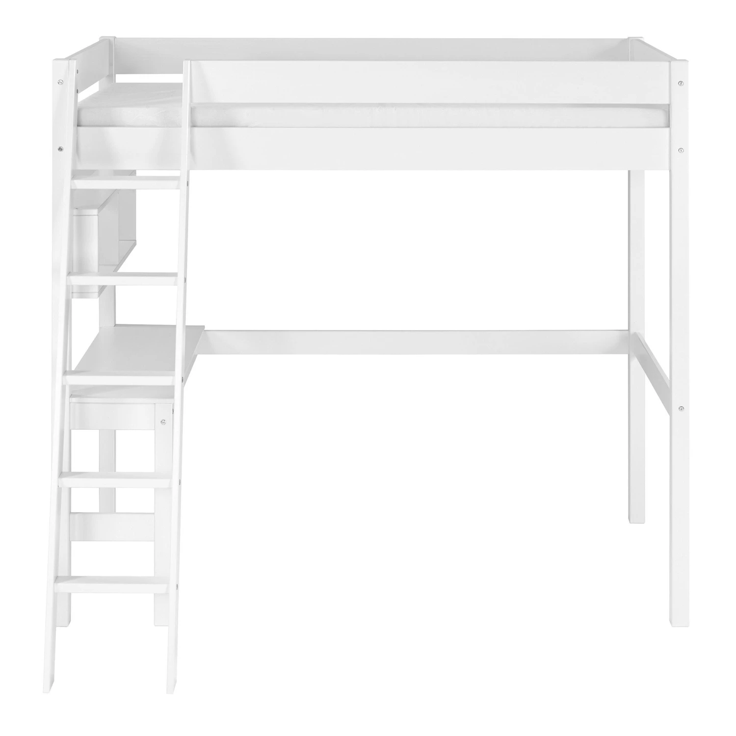 Walker Edison Swan Solid Wood Loft Bed With Desk 2 Walker Edison Swan Solid Wood Loft Bed With Desk - Image 2