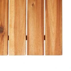 Walker Edison Cologne Modern Solid Wood Slat-Top Outdoor Square Side Table -Walker Edison COODSTNL ALL SILO DTL 03