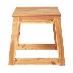 Walker Edison Cologne Modern Solid Wood Slat-Top Outdoor Square Side Table -Walker Edison COODSTNL ALL SILO FB 03