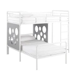 Walker Edison 60" L-Shape Bunk Bed With Cut Out Panels -Walker Edison DEVK3HCGP SILO ALL FB 01