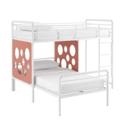 Walker Edison 60" L-Shape Bunk Bed With Cut Out Panels -Walker Edison DEVK3HTCP SILO ALL FB 01