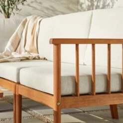 Walker Edison Circa Modern 6-Piece Spindle Solid Wood Outdoor Sectional And Coffee Table -Walker Edison GCIROD6PSECBR ALL US DTL 02