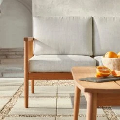 Walker Edison Circa Modern 6-Piece Spindle Solid Wood Outdoor Sectional And Coffee Table -Walker Edison GCIROD6PSECBR ALL US DTL 03