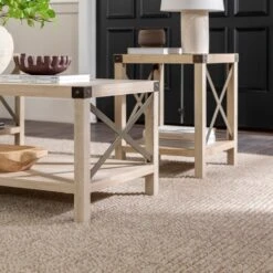 Walker Edison 3-Piece Barndoor Accent Table Set -Walker Edison GRO40MXCTWO Amazon US DTL 01