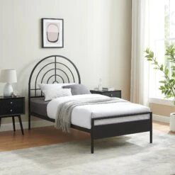 Walker Edison Contemporary Metal Twin Bed