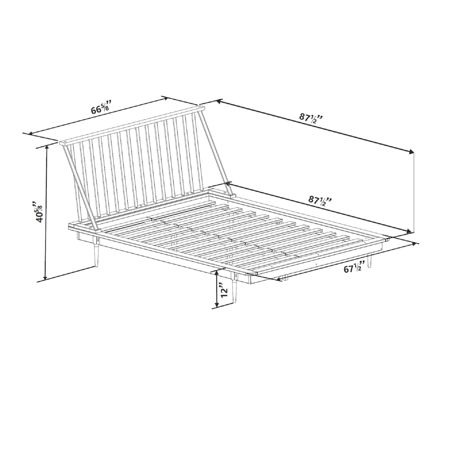Walker Edison Spindle Back Solid Wood Beds 18 Walker Edison Spindle Back Solid Wood Beds - Image 18