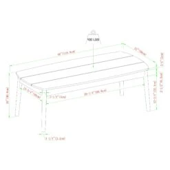 Walker Edison Circa Modern 6-Piece Spindle Solid Wood Outdoor Sectional And Coffee Table -Walker Edison L CIRODCT eecace0c f1bf 48db b7e7 55fdc949a922