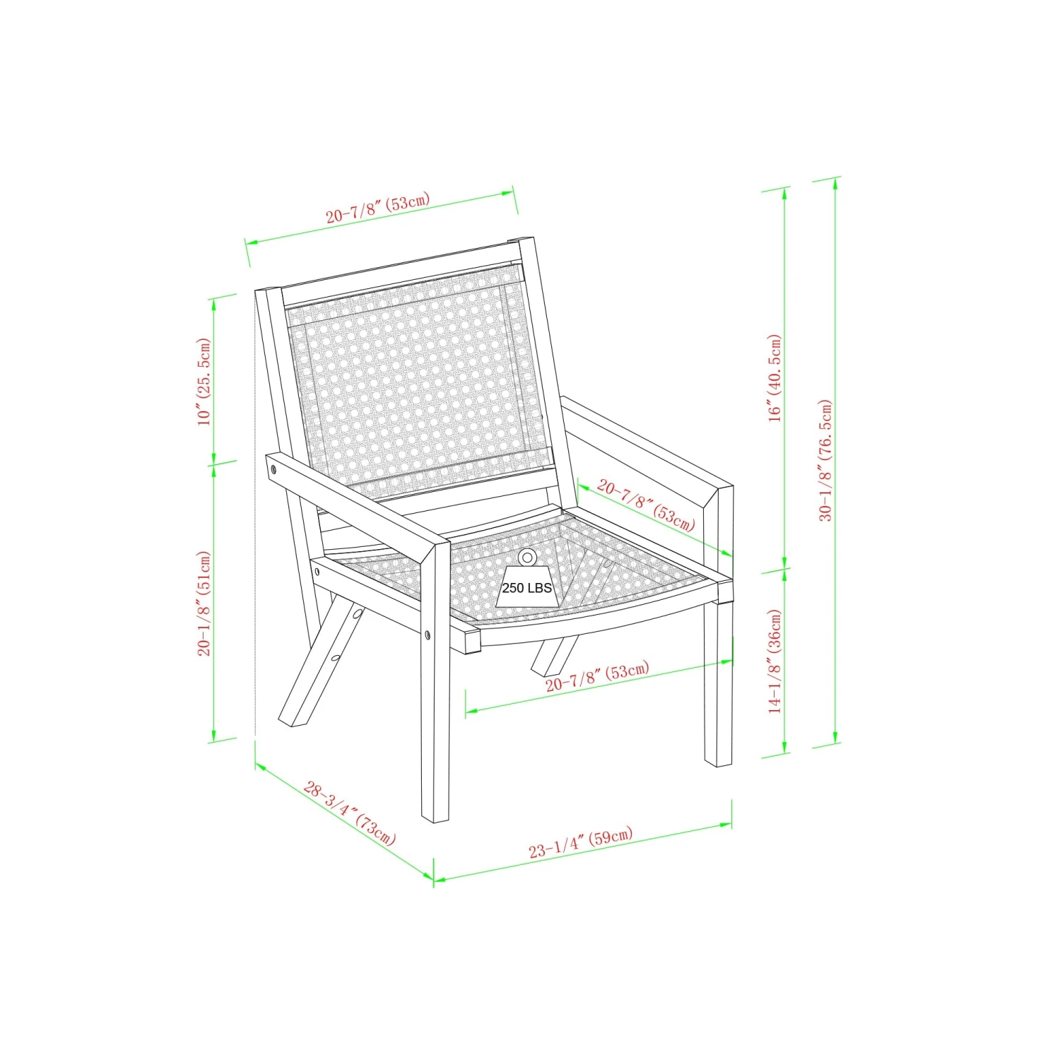 Walker Edison Colby Boho Solid Wood Outdoor Accent Chair 19 Walker Edison Colby Boho Solid Wood Outdoor Accent Chair - Image 19