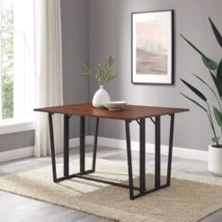 Walker Edison 47" Modern Drop-Leaf Dining Table