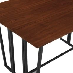 Walker Edison 47" Modern Drop-Leaf Dining Table -Walker Edison MMDK48DTDWV SILO ALL DTL 01