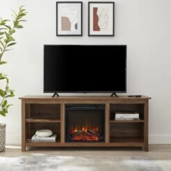 Walker Edison Mission-Style Fireplace TV Stand For TVs Up To 65” -Walker Edison MSF58FCRO RS16 Amazon LS 02