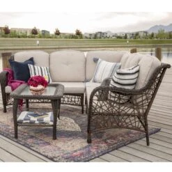 Walker Edison 4-Piece Weave Patio Set