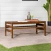 Walker Edison 42" Acacia Patio Coffee Table
