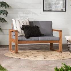 Walker Edison Hudson Outdoor Loveseat