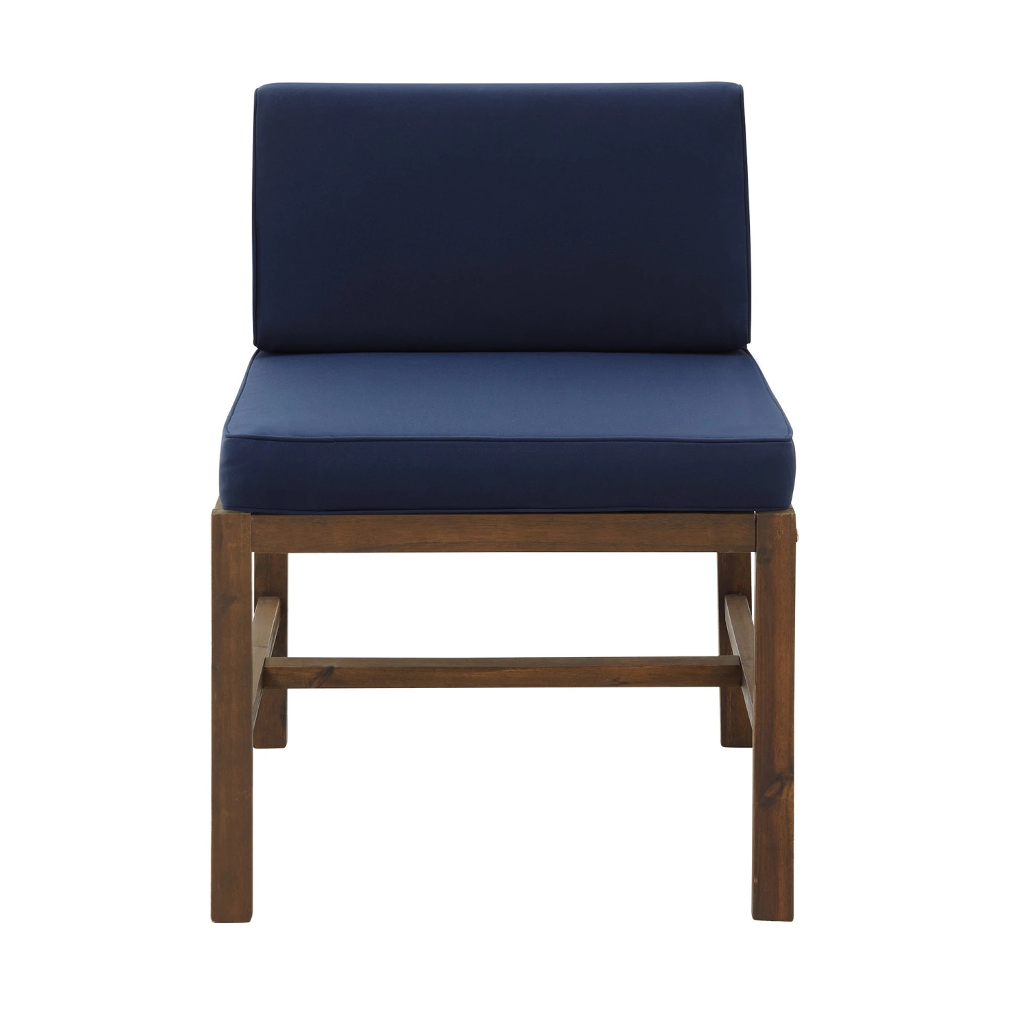 Walker Edison Sanibel Modular Outdoor Acacia Armless Chair 2 Walker Edison Sanibel Modular Outdoor Acacia Armless Chair - Image 2