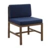 Walker Edison Sanibel Modular Outdoor Acacia Armless Chair