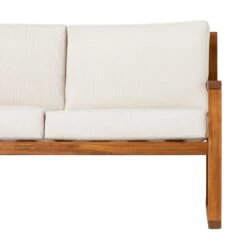 Walker Edison Modern Solid Wood Slatted Outdoor Loveseat -Walker Edison PREO3MBRB ALL SILO DTL 01