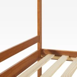 Walker Edison Simple Solid Wood Twin Over Twin Bunk Bed -Walker Edison SOPB3HCAWS ALL SILO DTL 03