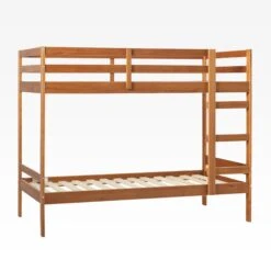 Walker Edison Simple Solid Wood Twin Over Twin Bunk Bed -Walker Edison SOPB3HCAWS ALL SILO FB 01
