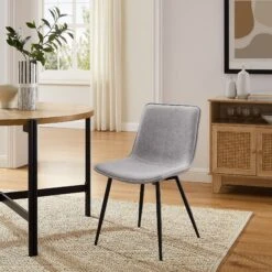 Walker Edison Tribeca Upholstered Dining Chair, Set Of 2