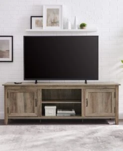 Walker Edison Simple Groove Door Console -Walker Edison W70CS2DGW RS 11target