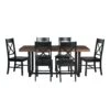 Walker Edison 7-Piece Farmhouse Dining Set - Mahogany/Black 2