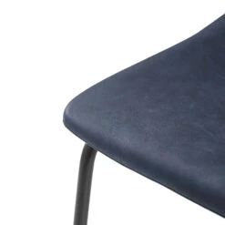 Walker Edison 26 Inch Faux Leather Counter Stool (Set Of 2) - Navy Blue 6 Walker Edison 26 Inch Faux Leather Counter Stool (Set Of 2) - Navy Blue -Walker Edison WE CHL26BU 2