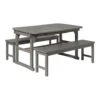 Walker Edison 3-Piece Classic Outdoor Patio Dining Set - Grey Wash