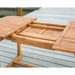 Walker Edison 4 Piece Patio Dining Table Set - Brown -Walker Edison WE OWD4SDBR 3