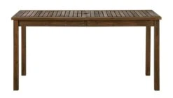 Walker Edison 60 Inch Patio Modern Dining Table - Dark Brown