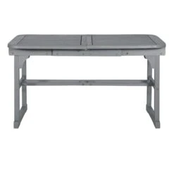 Walker Edison Extendable Outdoor Dining Table - Grey Wash