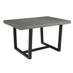 Walker Edison 52 Inch Distressed Solid Wood Dining Table - Grey